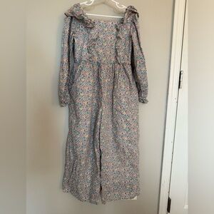 Girls Janie and Jack Long Sleeve Floral Jumpsuit